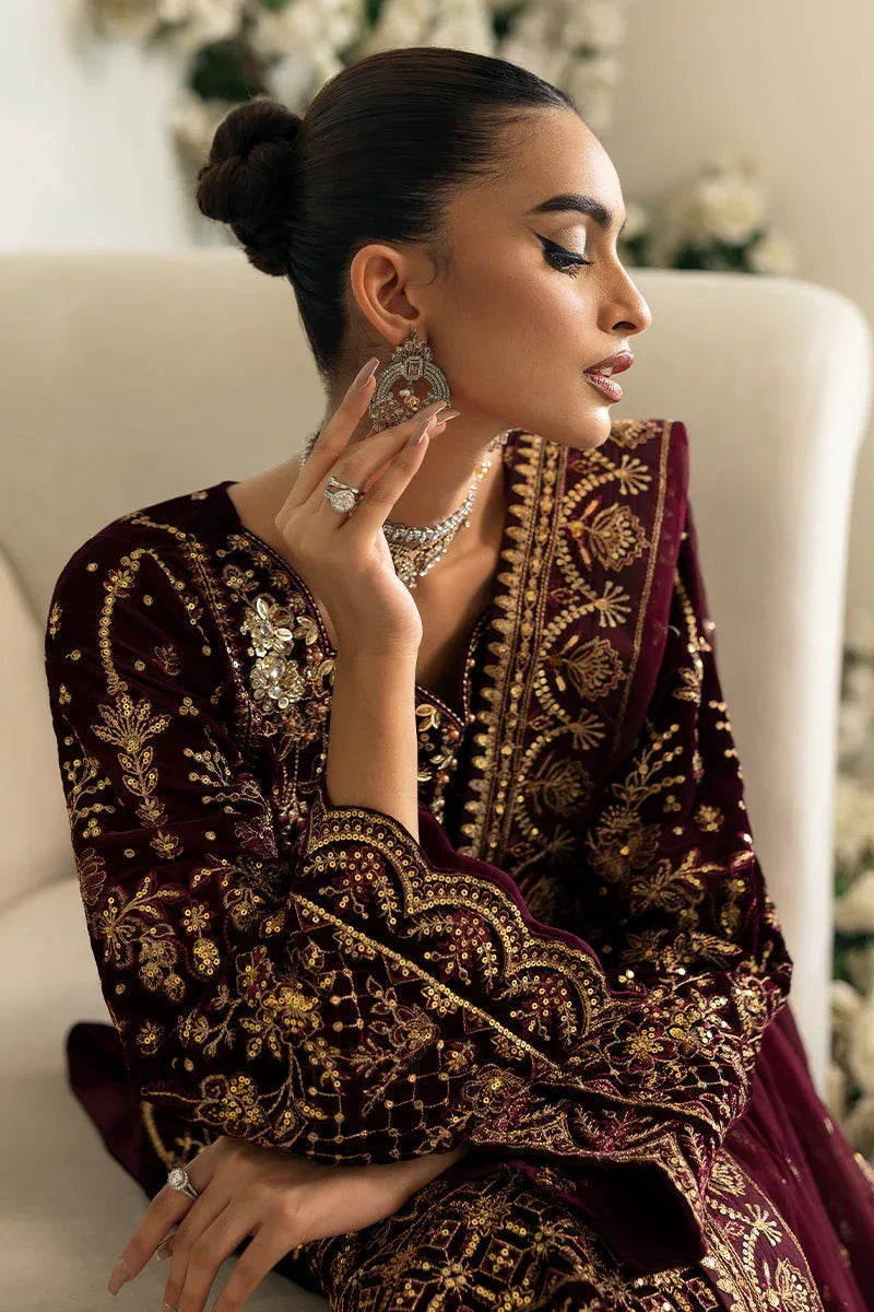 Gulaal | Celeste Velvet 24 | Ember - Aqsa Fabrics