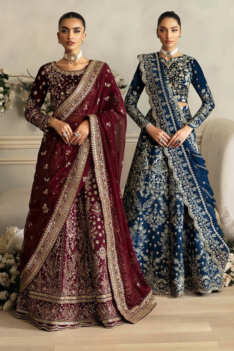 Gulaal | Celeste Velvet 24 | Carmine - Aqsa Fabrics