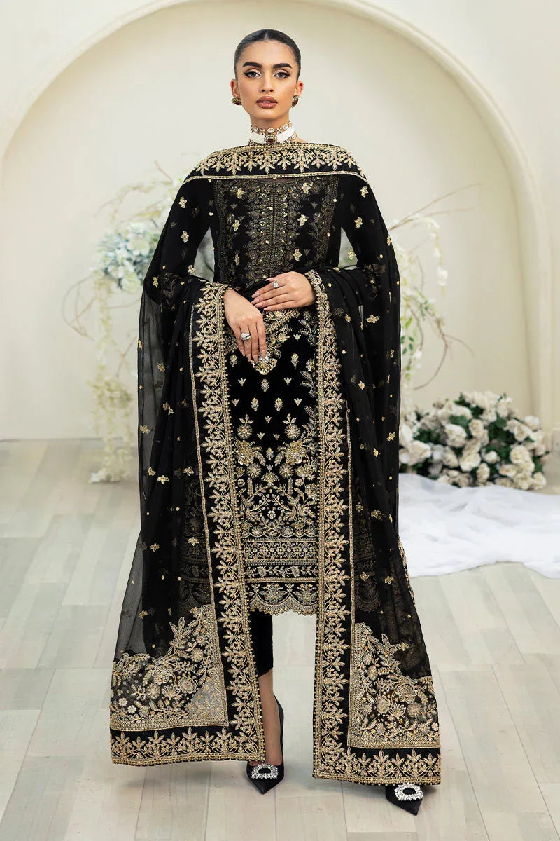 Gulaal | Celeste Velvet 24 | Velour - Aqsa Fabrics