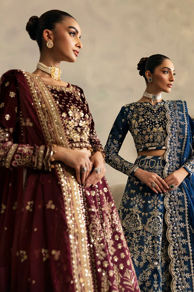 Gulaal | Celeste Velvet 24 | Carmine - Aqsa Fabrics