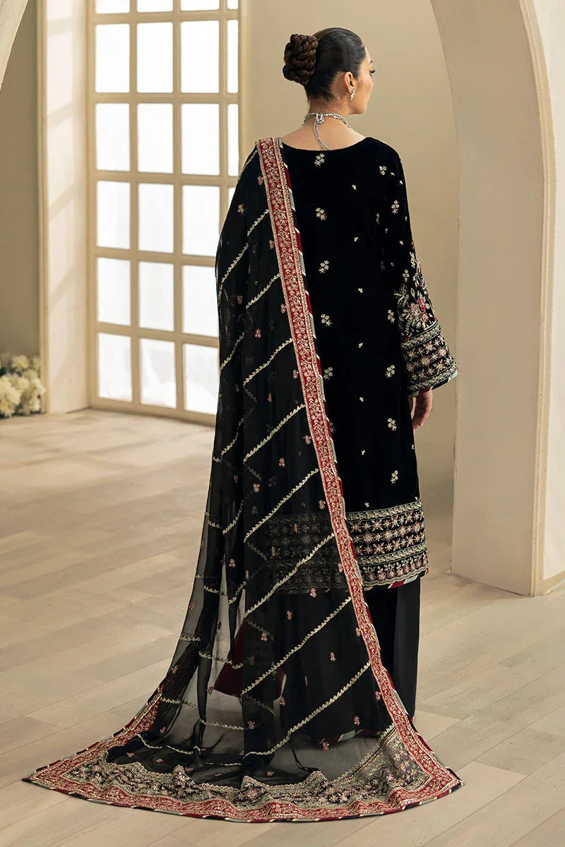 Gulaal | Celeste Velvet 24 | Raven - Aqsa Fabrics