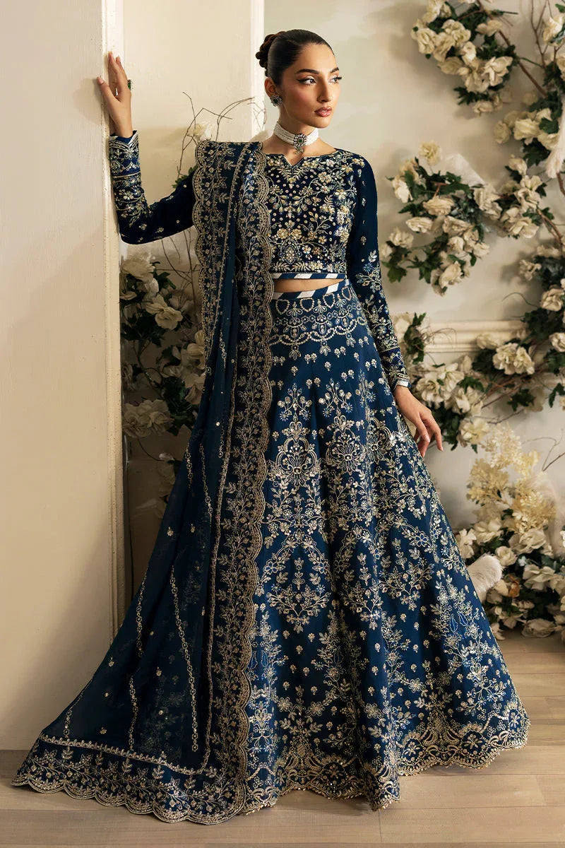 Gulaal | Celeste Velvet 24 | Haze - Aqsa Fabrics