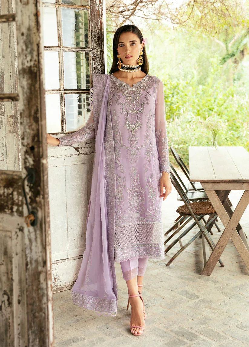 Gulaal | Embroidered Chiffon Eid Collection | VIOLA - Aqsa Fabrics