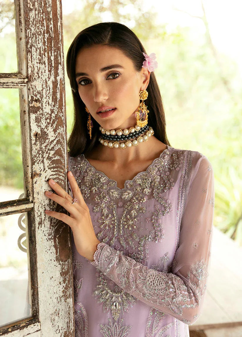 Gulaal | Embroidered Chiffon Eid Collection | VIOLA - Aqsa Fabrics