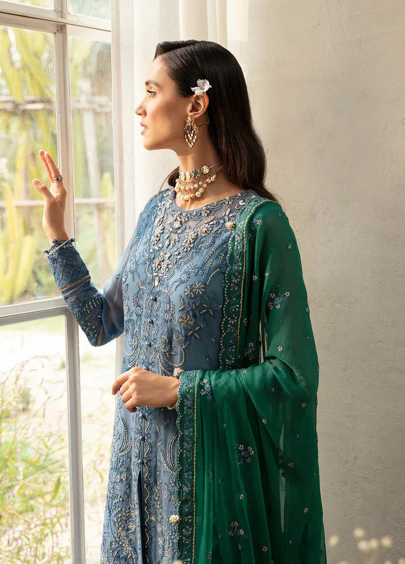 Gulaal | Embroidered Chiffon Eid Collection | HELIA - Aqsa Fabrics