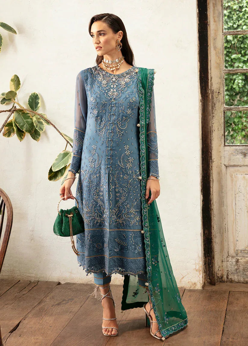 Gulaal | Embroidered Chiffon Eid Collection | HELIA - Aqsa Fabrics