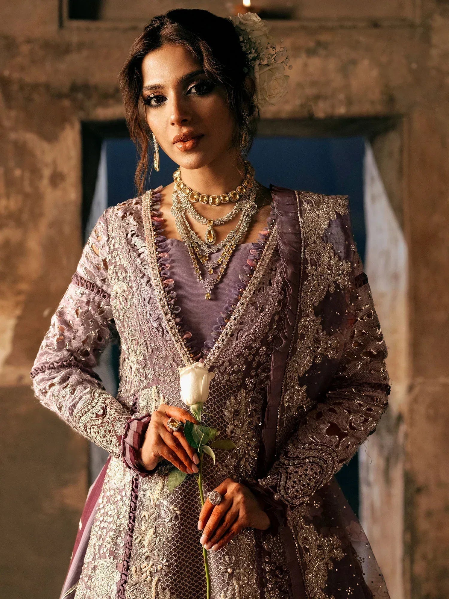 Maryam Hussain | Gulaab Wedding Formals 24 | JHIL MIL - Aqsa Fabrics