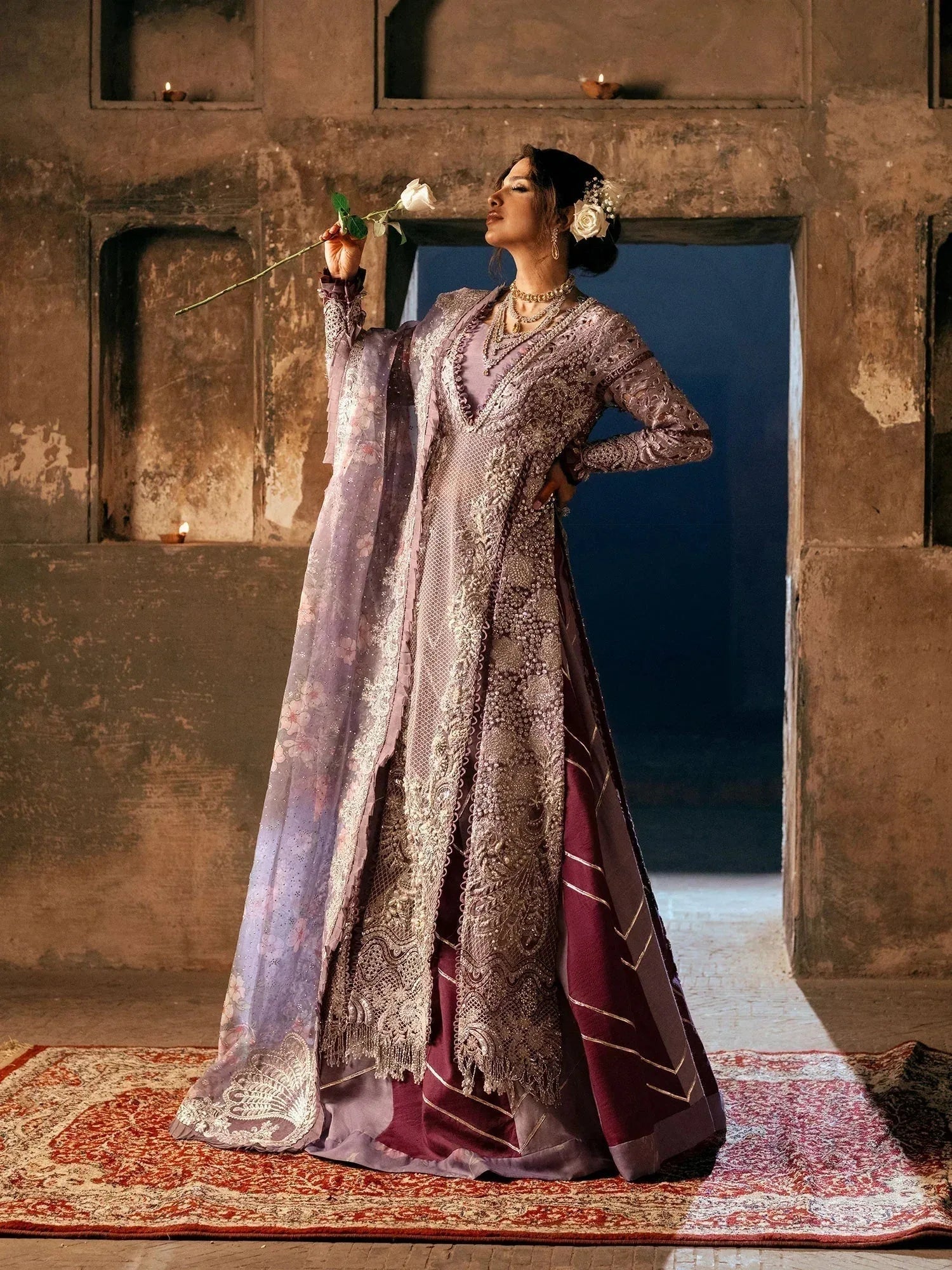 Maryam Hussain | Gulaab Wedding Formals 24 | JHIL MIL - Aqsa Fabrics