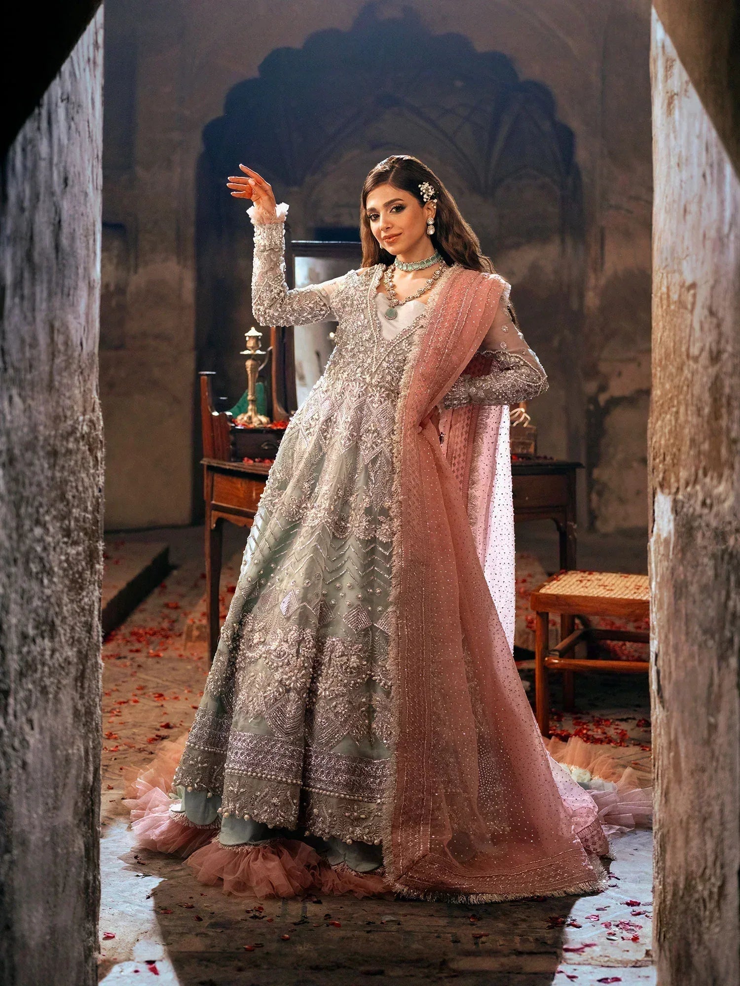 Maryam Hussain | Gulaab Wedding Formals 24 | Roshan - Aqsa Fabrics