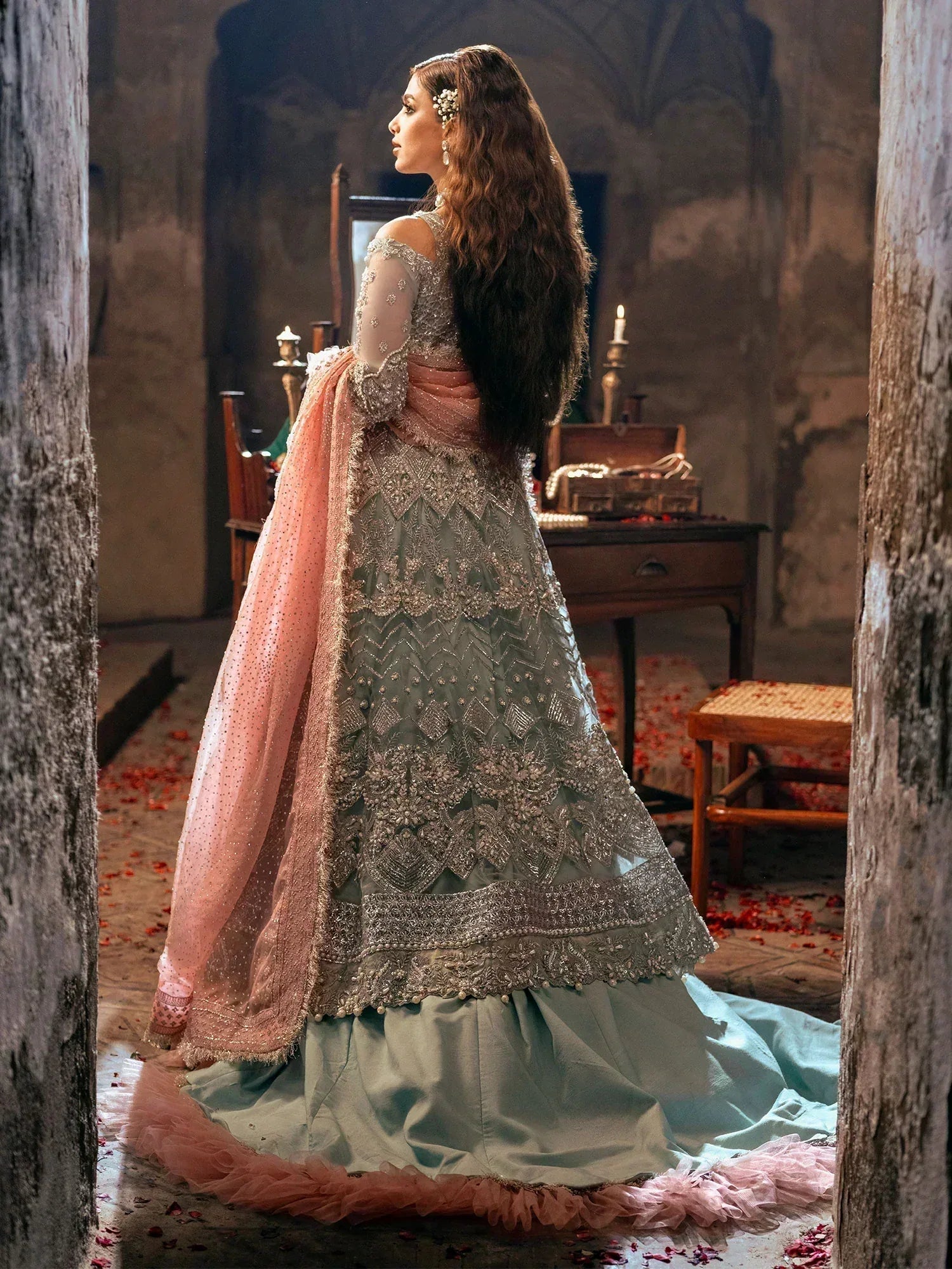 Maryam Hussain | Gulaab Wedding Formals 24 | Roshan - Aqsa Fabrics