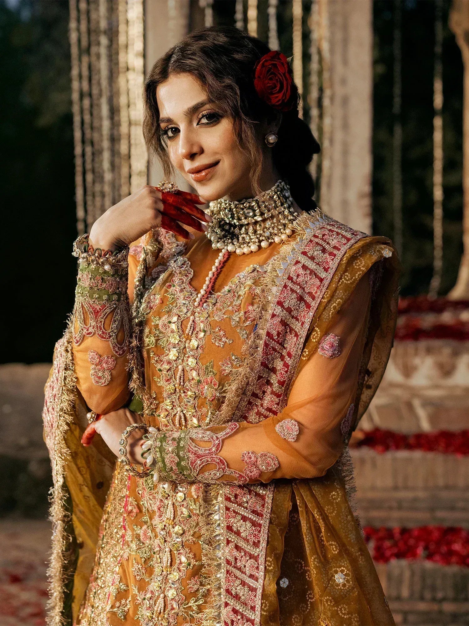 Maryam Hussain | Gulaab Wedding Formals 24 | Sandli - Aqsa Fabrics