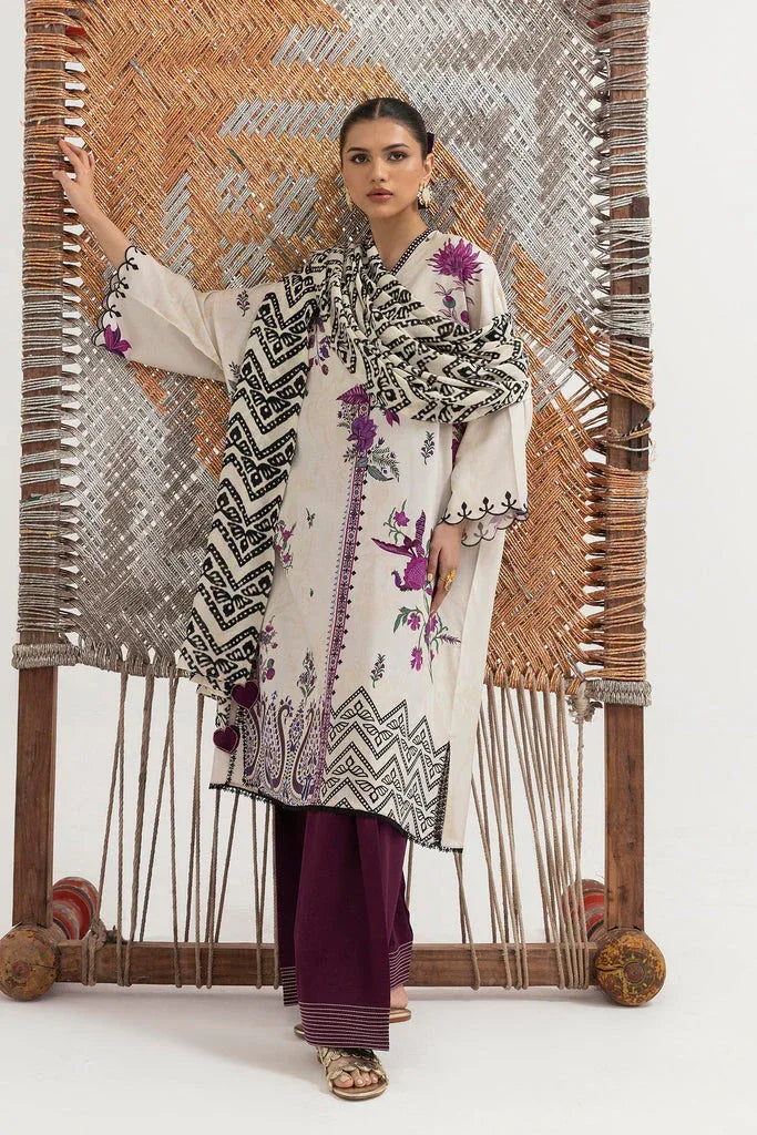 Sana Safinaz | Mahay Winter 25 | H255-004B-3CY - Aqsa Fabrics