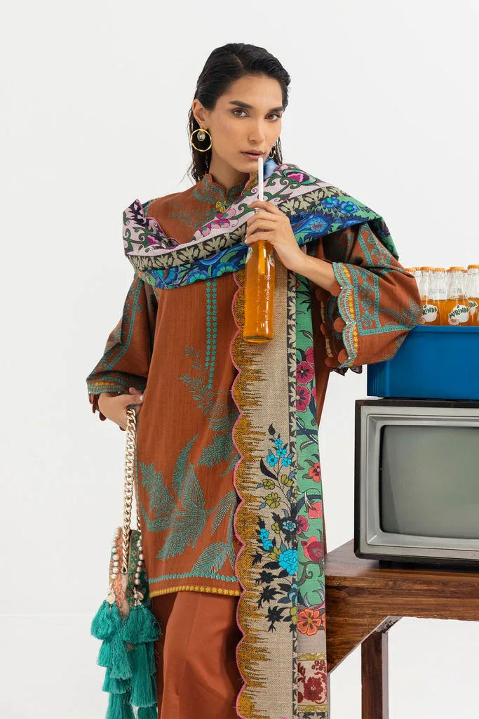 Sana Safinaz | Mahay Winter 25 | H255-005B-3CQ - Aqsa Fabrics