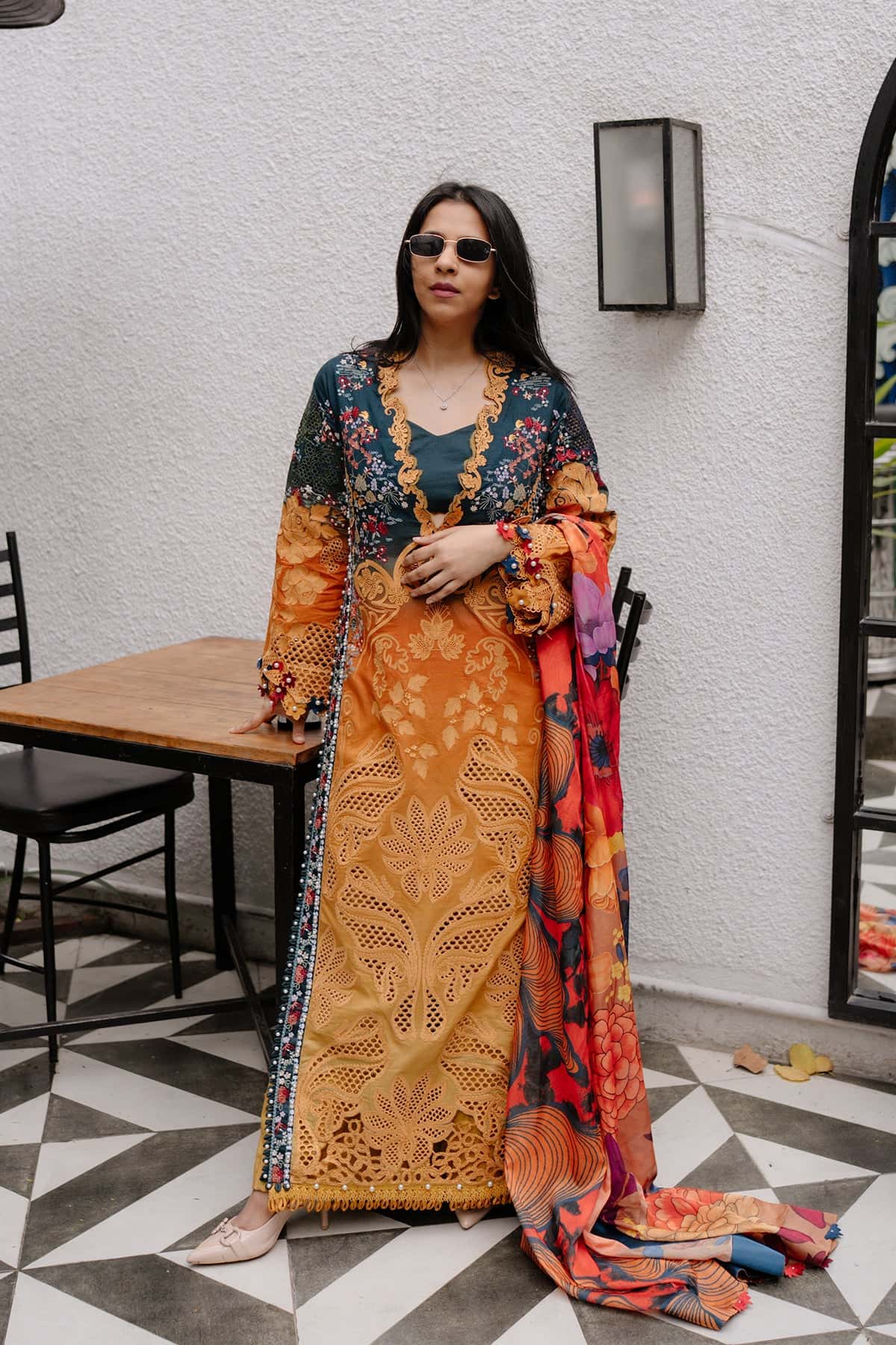 Afrozeh | Lawn 25 | Halcy - Aqsa Fabrics