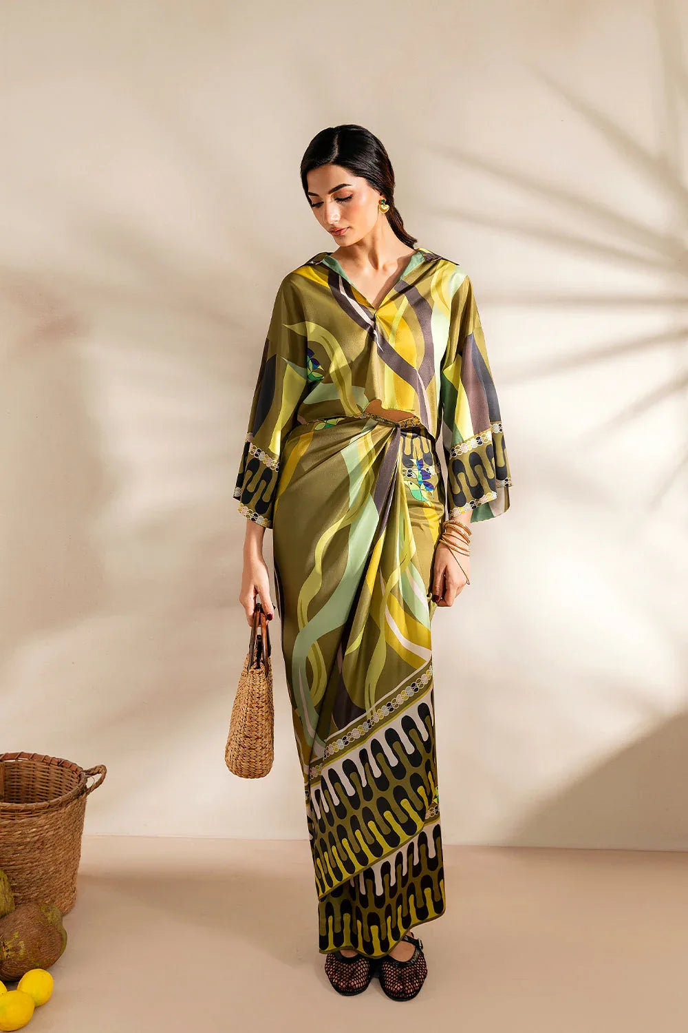 Saira Rizwan | Silk Coords 25 | GOLDEN GUAVA - SRSP-25-07 - Aqsa Fabrics
