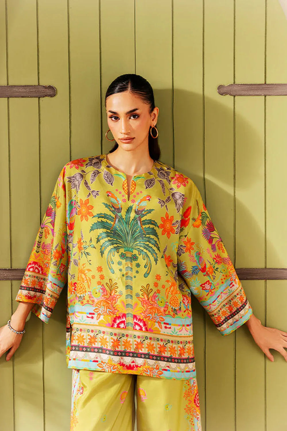 Saira Rizwan | Silk Coords 25 | PALM SUGAR - SRSP-25-04 - Aqsa Fabrics