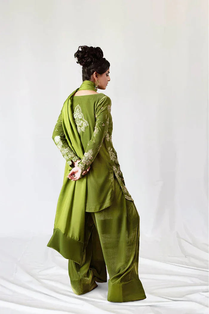 Saira Rizwan | Velvet Pret 25 | KAHWA-SRVP25-08 - Aqsa Fabrics