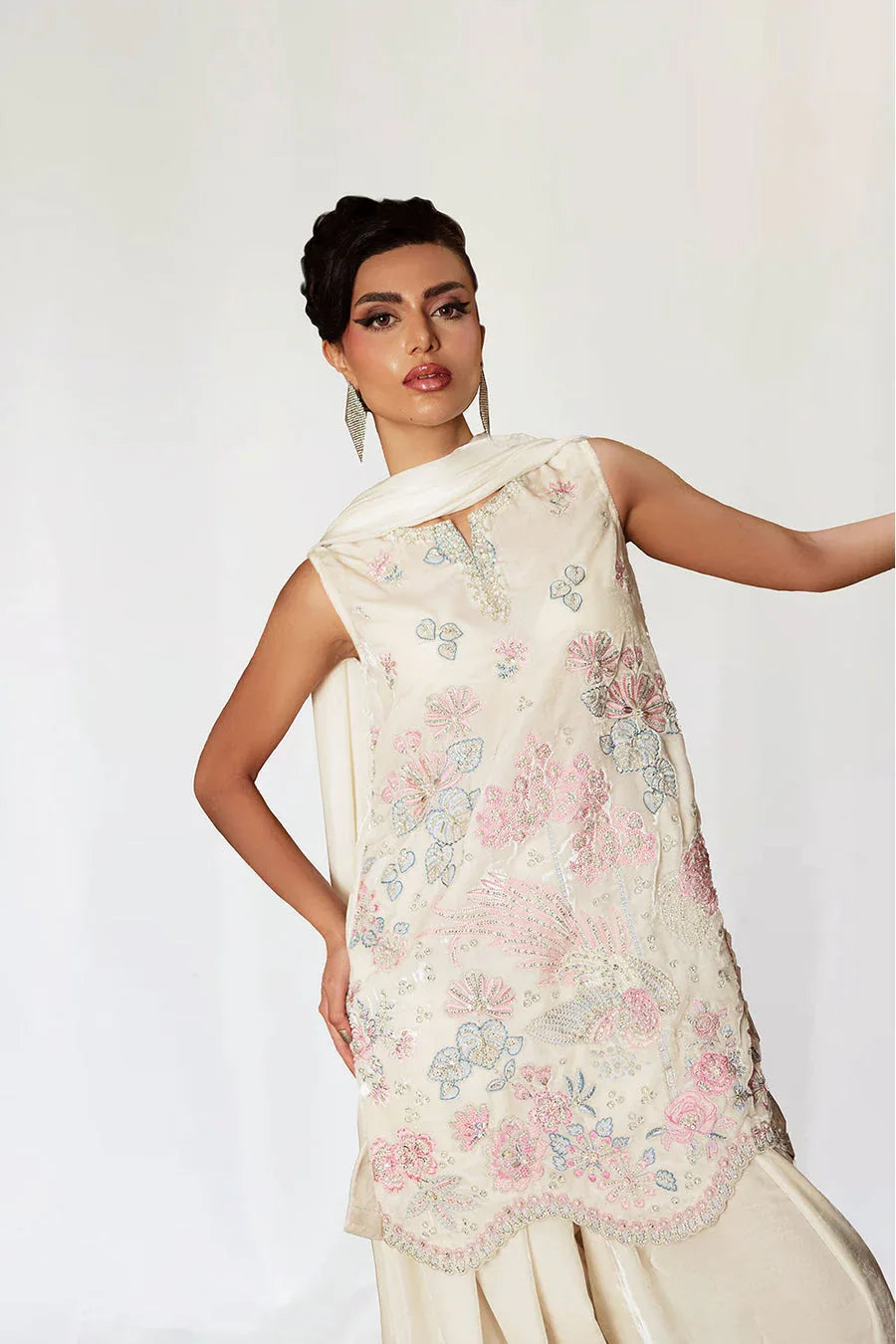 Saira Rizwan | Velvet Pret 25 | NARGIS-SRVP25-07 - Aqsa Fabrics