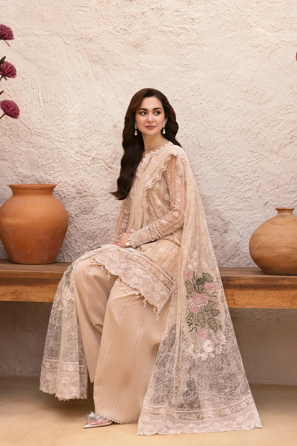 Saira Rizwan | Luxury Lawn 25 | MADONNA-SRL25-08 - Aqsa Fabrics