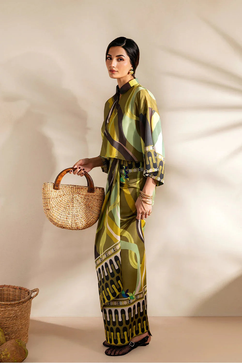 Saira Rizwan | Silk Coords 25 | GOLDEN GUAVA - SRSP-25-07 - Aqsa Fabrics