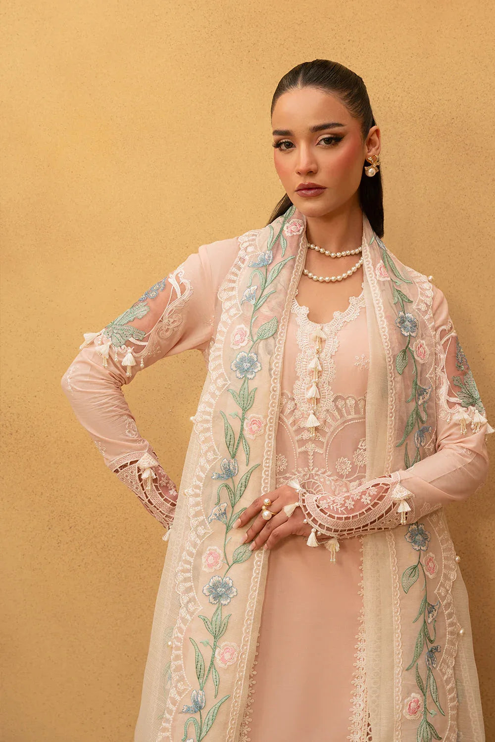 Saira Rizwan | Luxury Lawn 25 | FREYA-SRL25-09 - Aqsa Fabrics