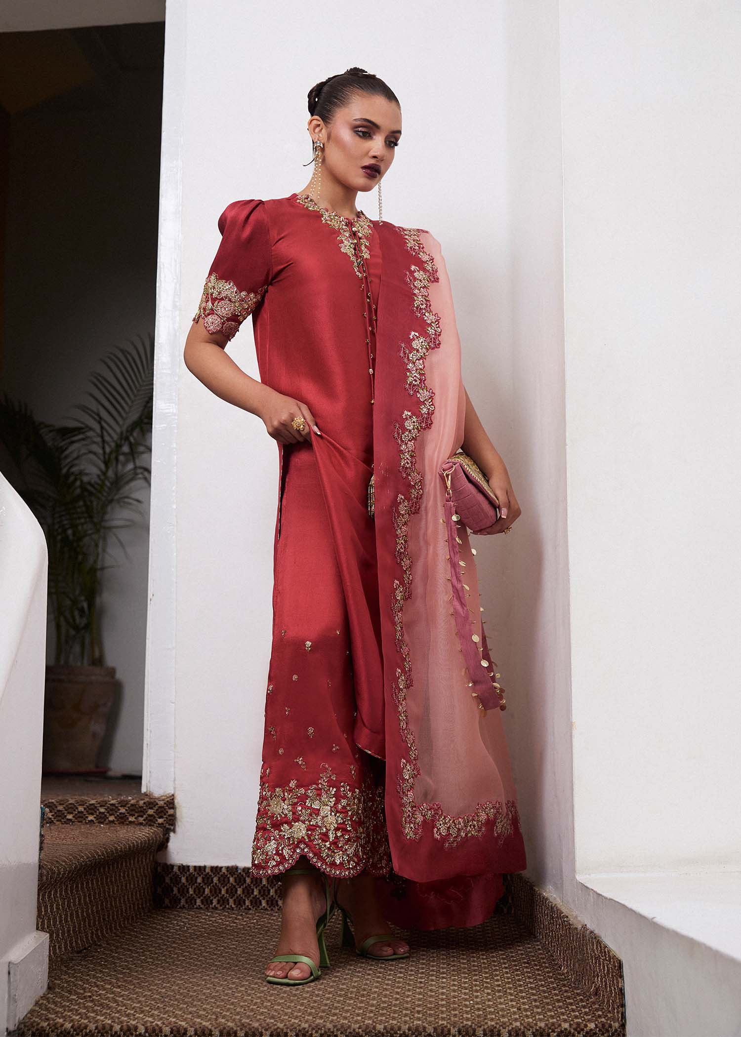 Hussain Rehar | SS Luxury Pret 25 | Tram - Aqsa Fabrics