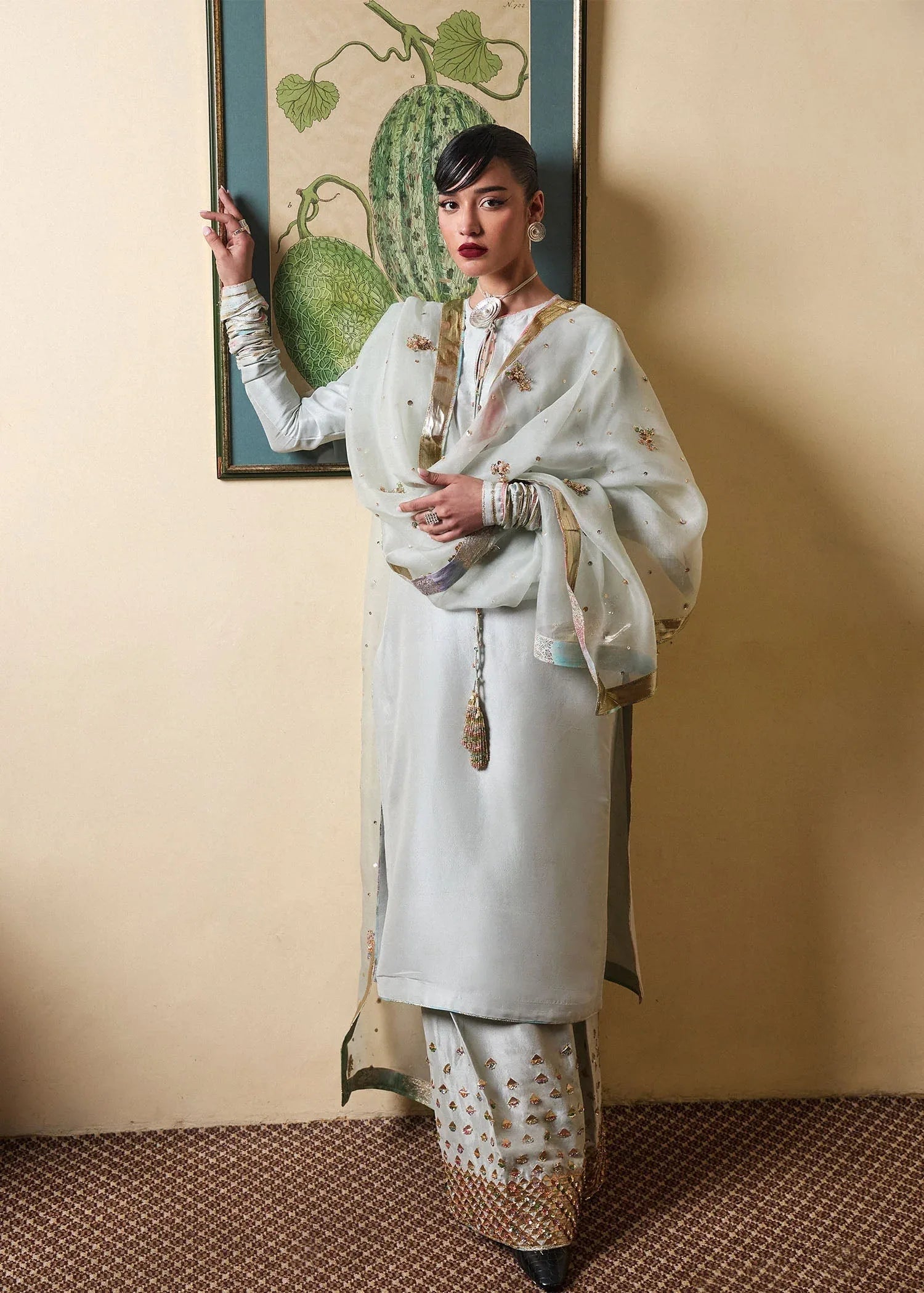 Hussain Rehar | SS Luxury Pret 25 | Miage - Aqsa Fabrics