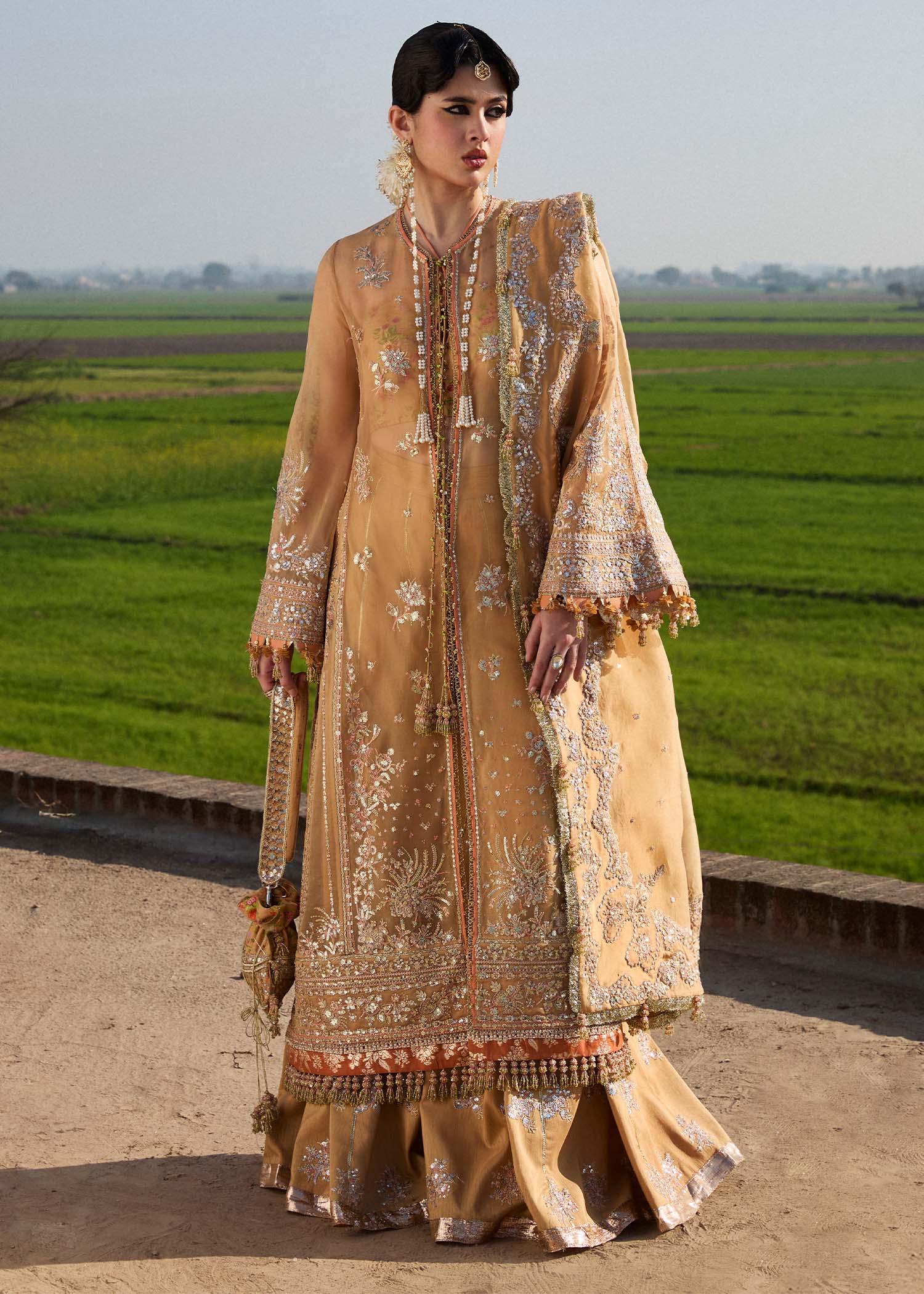 Hussain Rehar | Darlings Festive 25 | Sundal - Aqsa Fabrics