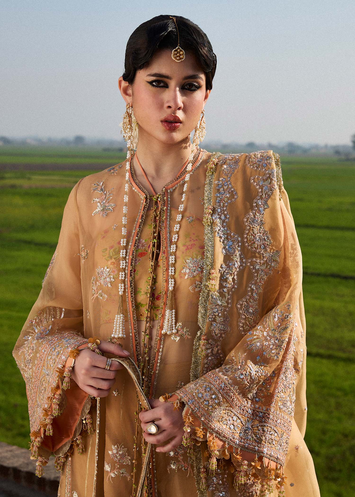Hussain Rehar | Darlings Festive 25 | Sundal - Aqsa Fabrics