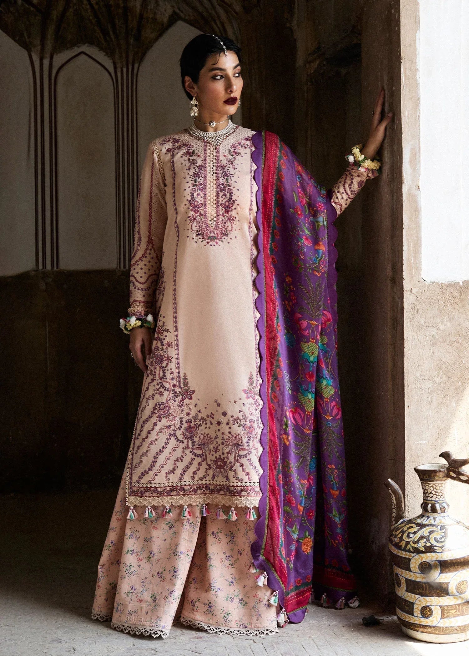 Hussain Rehar | Nirmal SS 25 | Lehr - Aqsa Fabrics