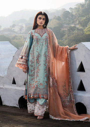 Hussain Rehar | Luxury Lawn 25 | Malibu - Aqsa Fabrics