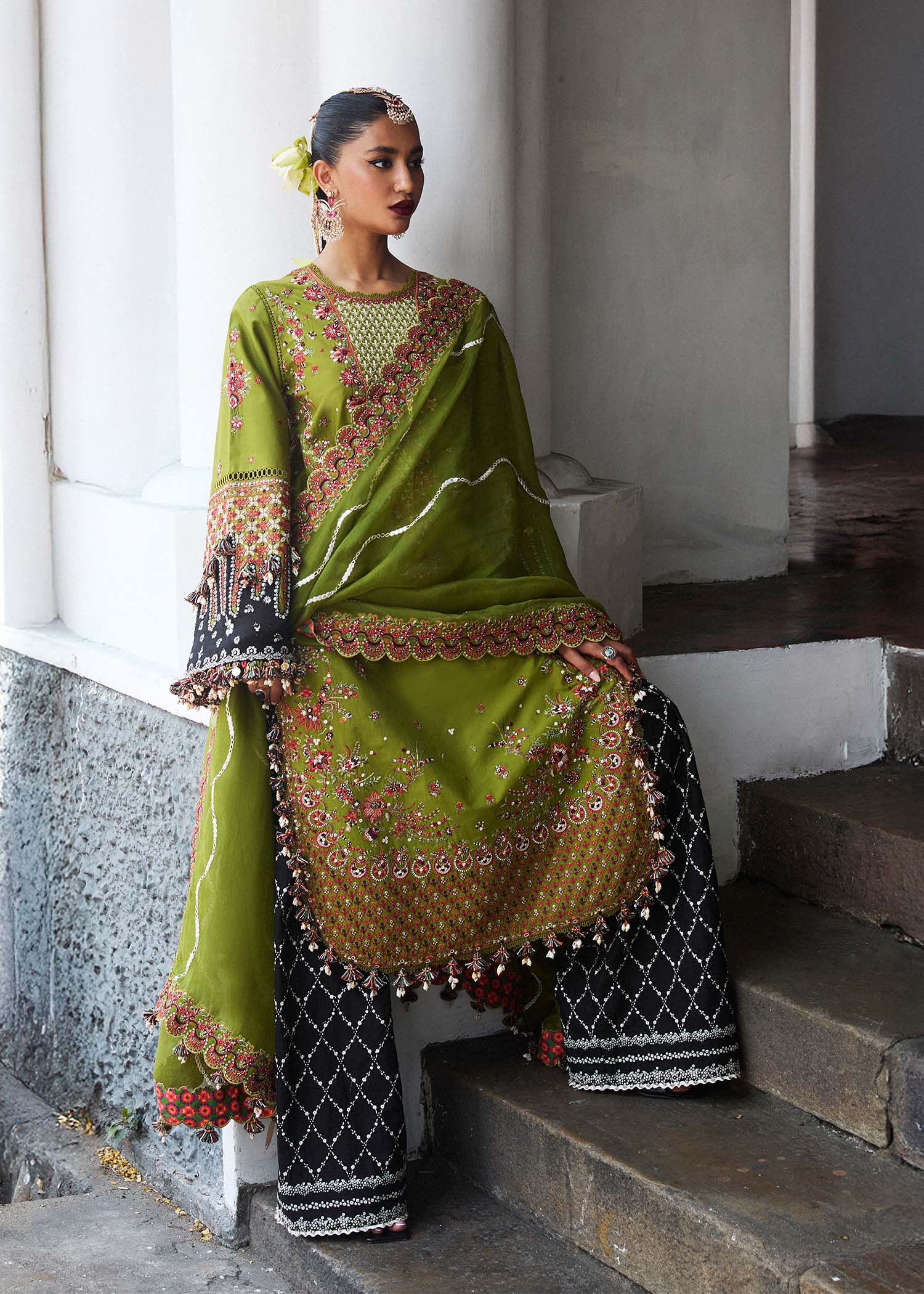 Hussain Rehar | Luxury Lawn 25 | Abass - Aqsa Fabrics