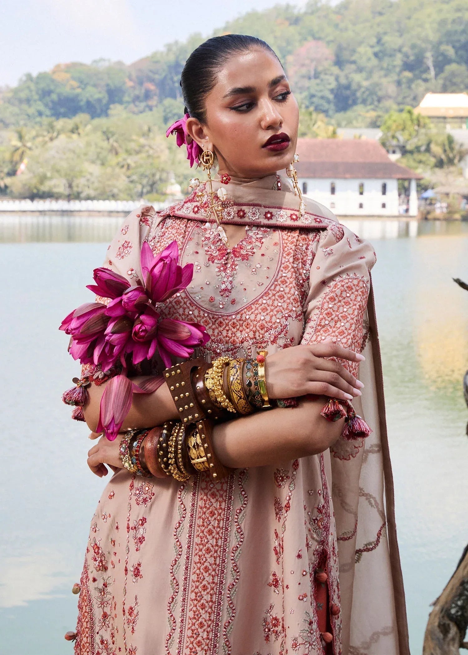 Hussain Rehar | Luxury Lawn 25 | Mari - Aqsa Fabrics