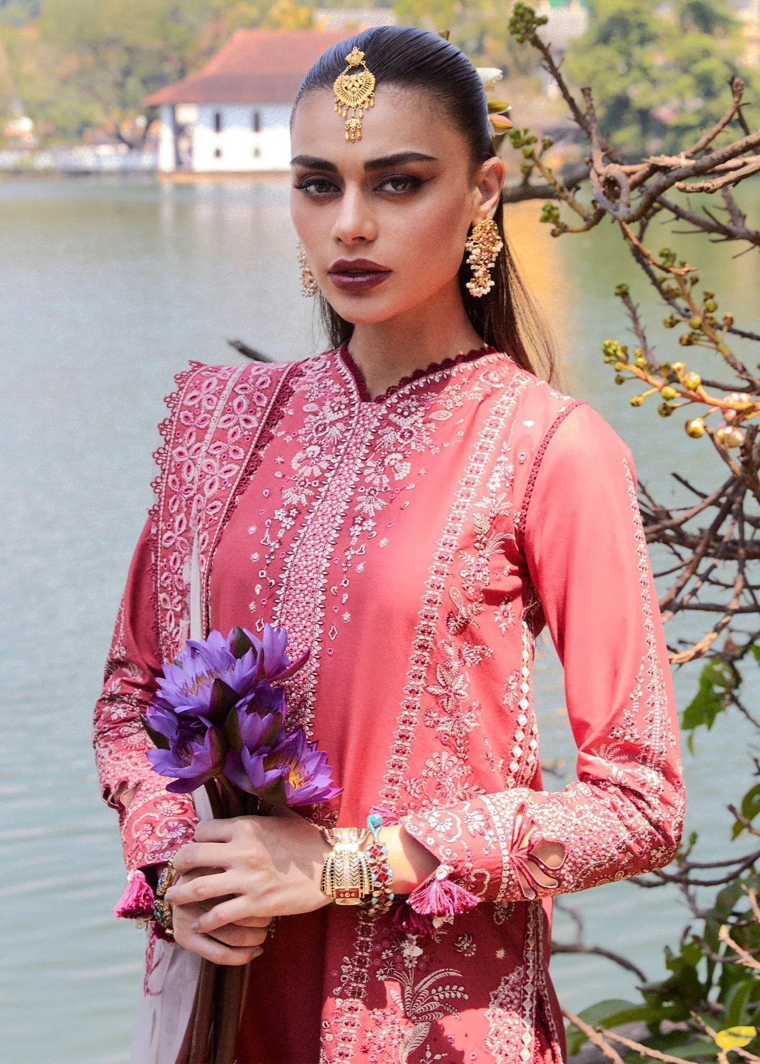 Hussain Rehar | Luxury Lawn 25 | Flare - Aqsa Fabrics