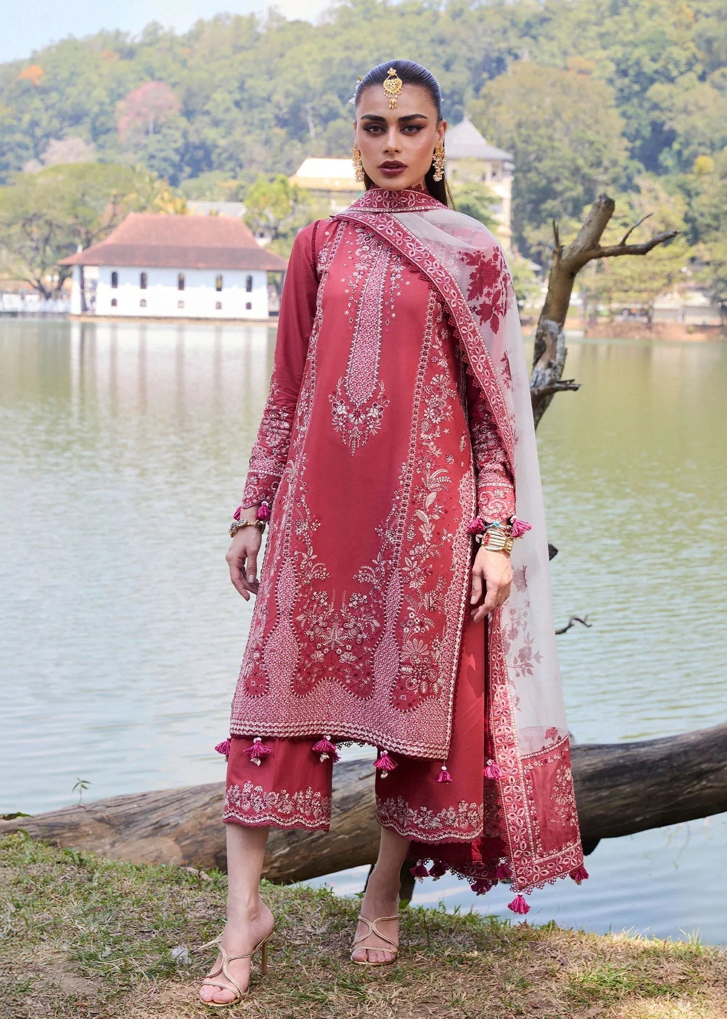Hussain Rehar | Luxury Lawn 25 | Flare - Aqsa Fabrics