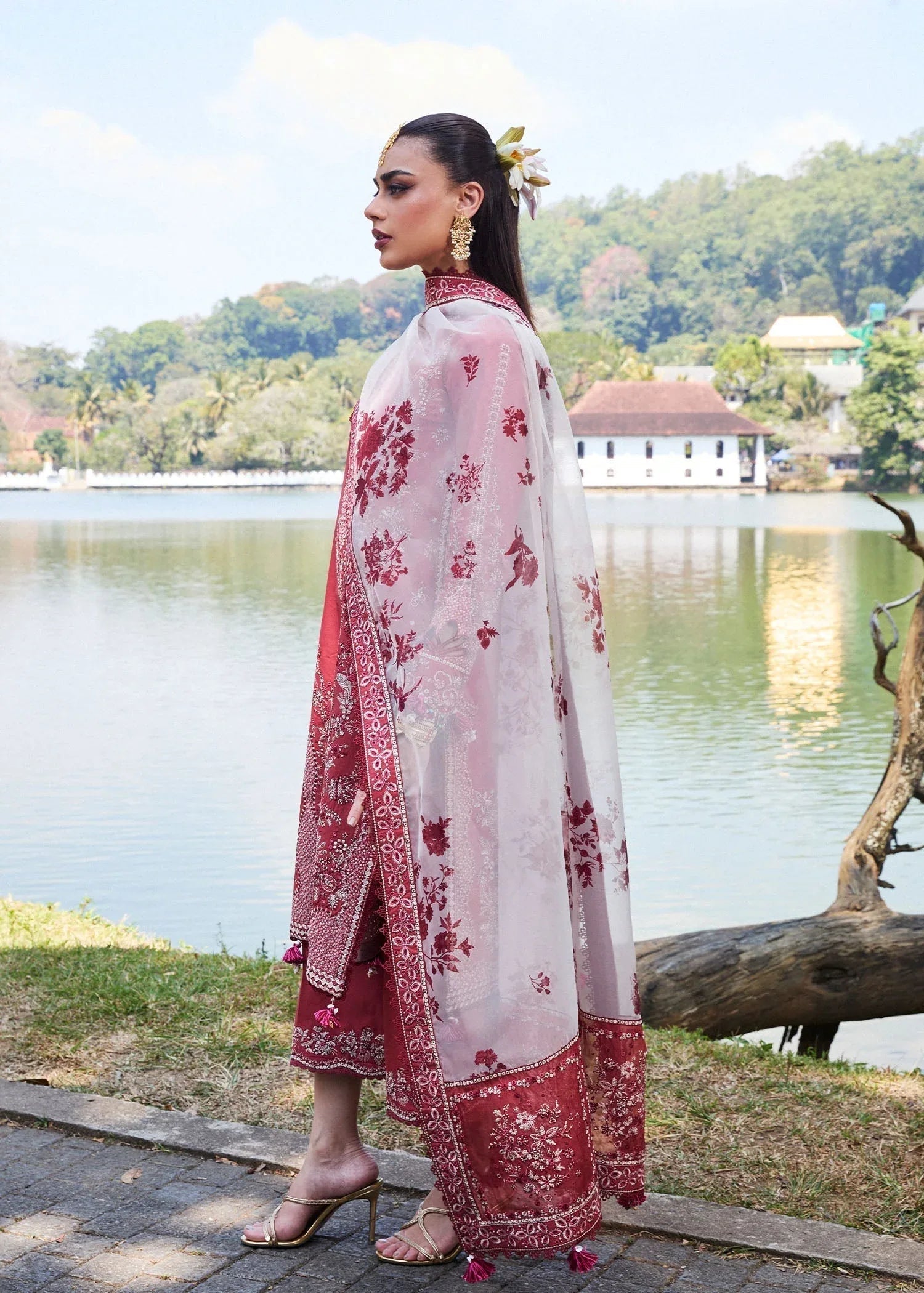 Hussain Rehar | Luxury Lawn 25 | Flare - Aqsa Fabrics