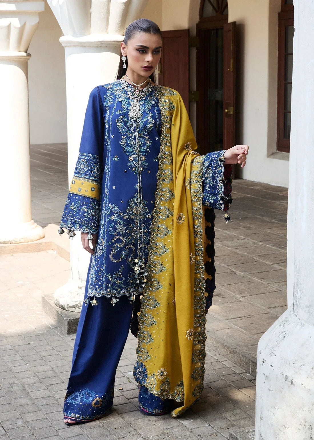 Hussain Rehar | Luxury Lawn 25 | Riviera - Aqsa Fabrics