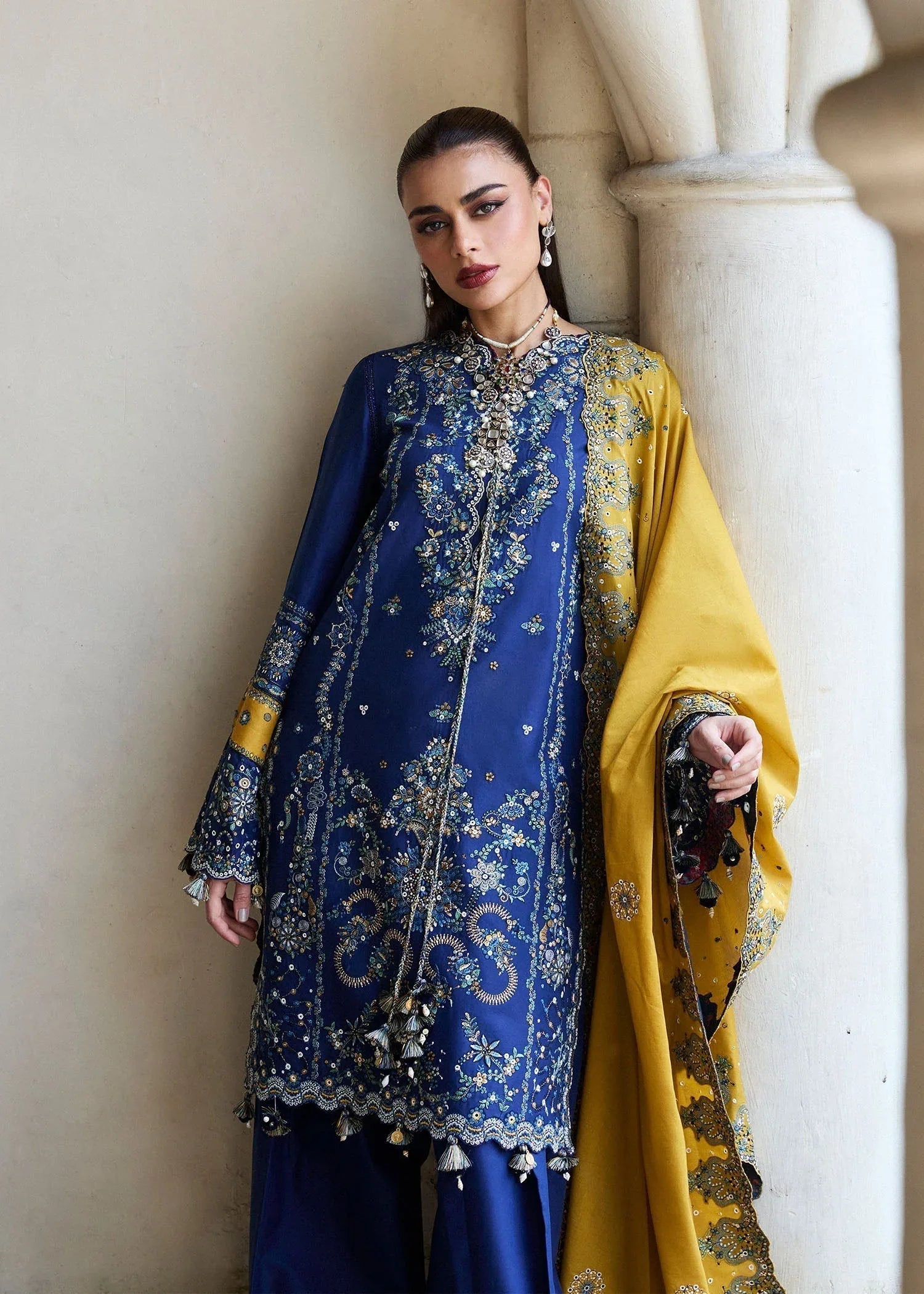 Hussain Rehar | Luxury Lawn 25 | Riviera - Aqsa Fabrics