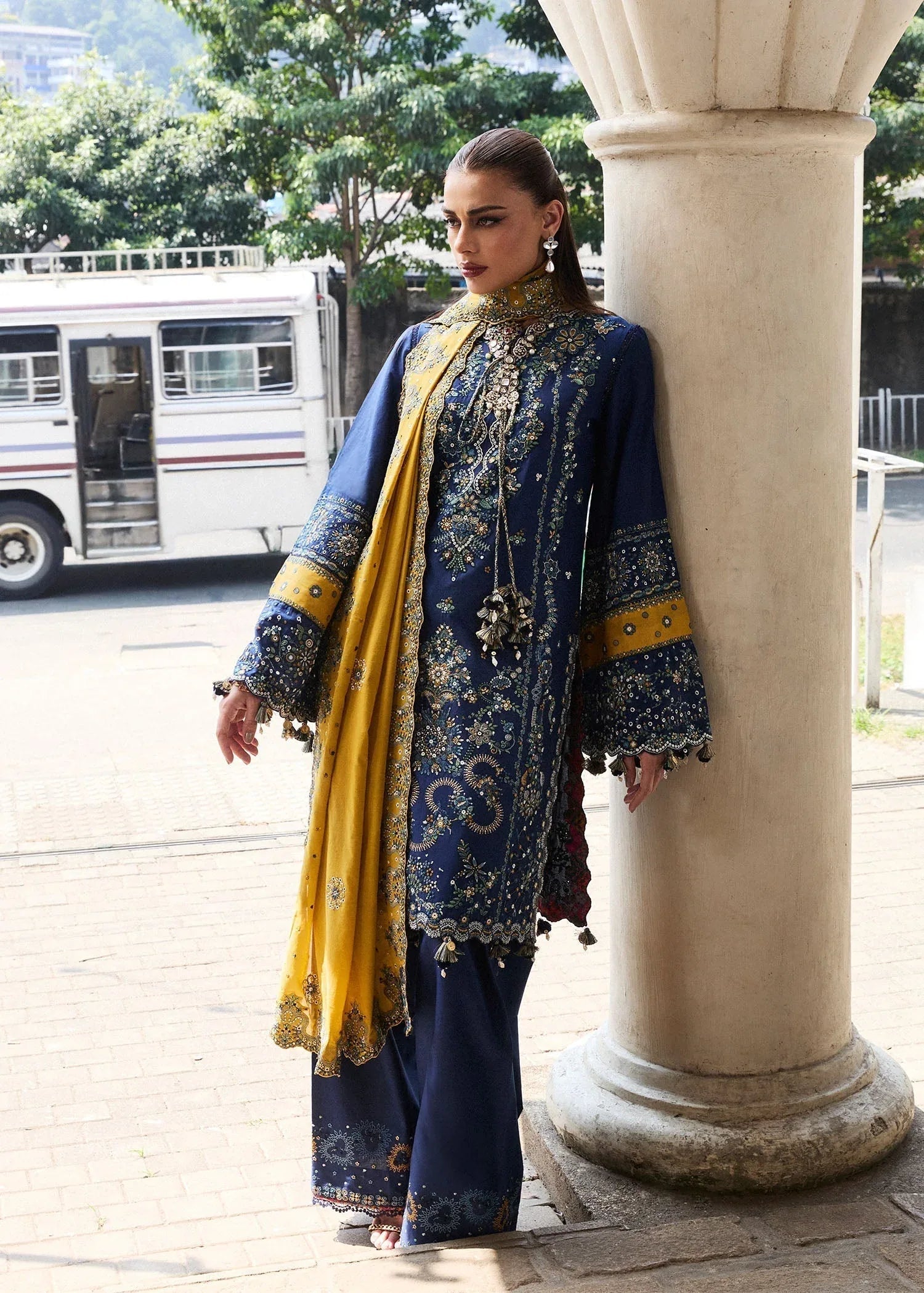 Hussain Rehar | Luxury Lawn 25 | Riviera - Aqsa Fabrics