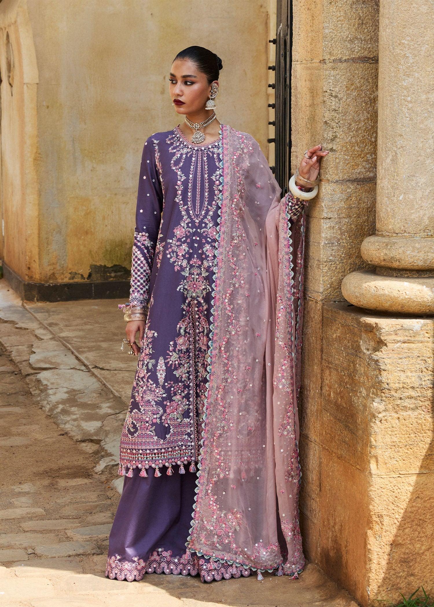 Hussain Rehar | Luxury Lawn 25 | Irris - Aqsa Fabrics