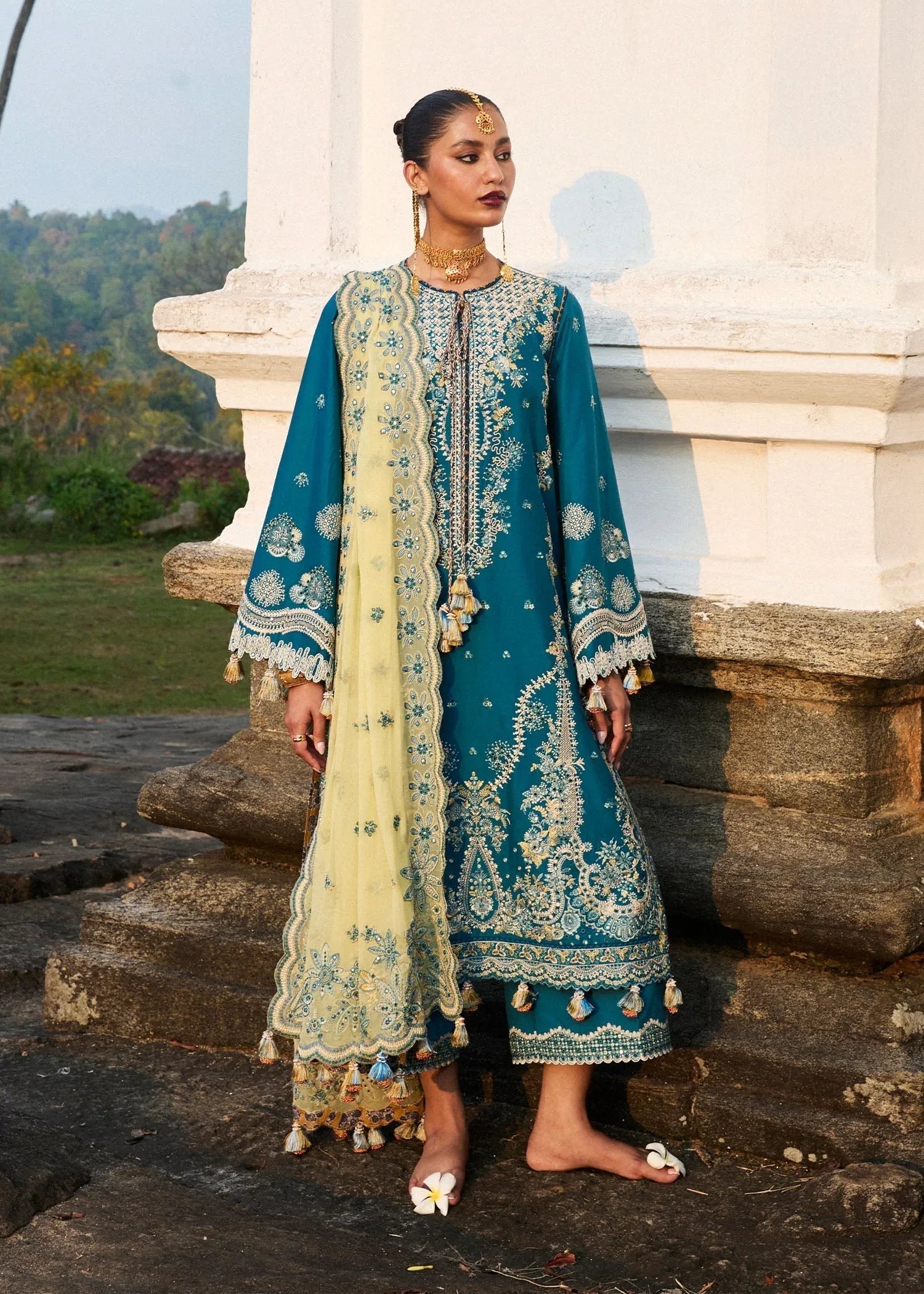 Hussain Rehar | Luxury Lawn 25 | Eupic - Aqsa Fabrics