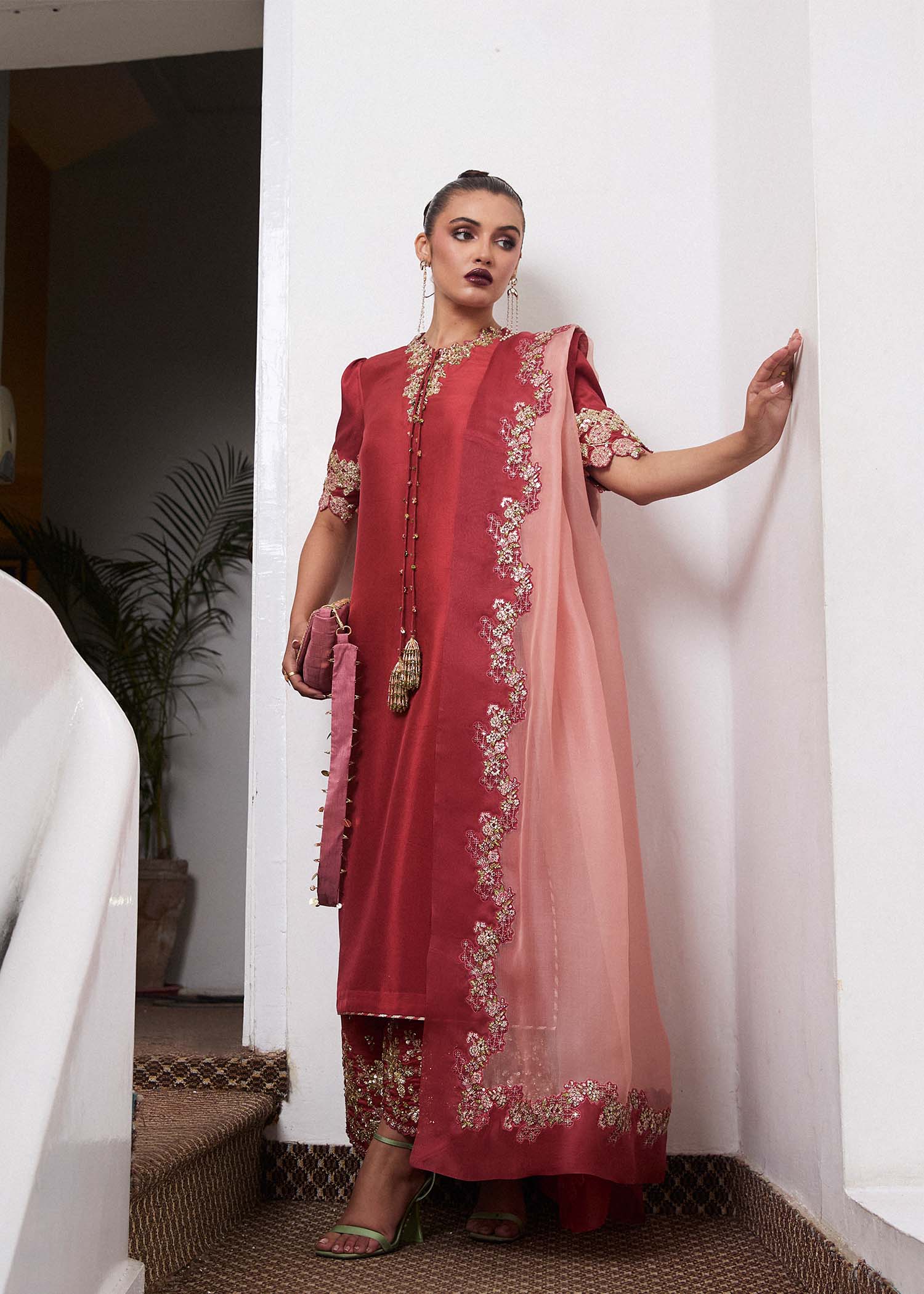 Hussain Rehar | SS Luxury Pret 25 | Tram - Aqsa Fabrics