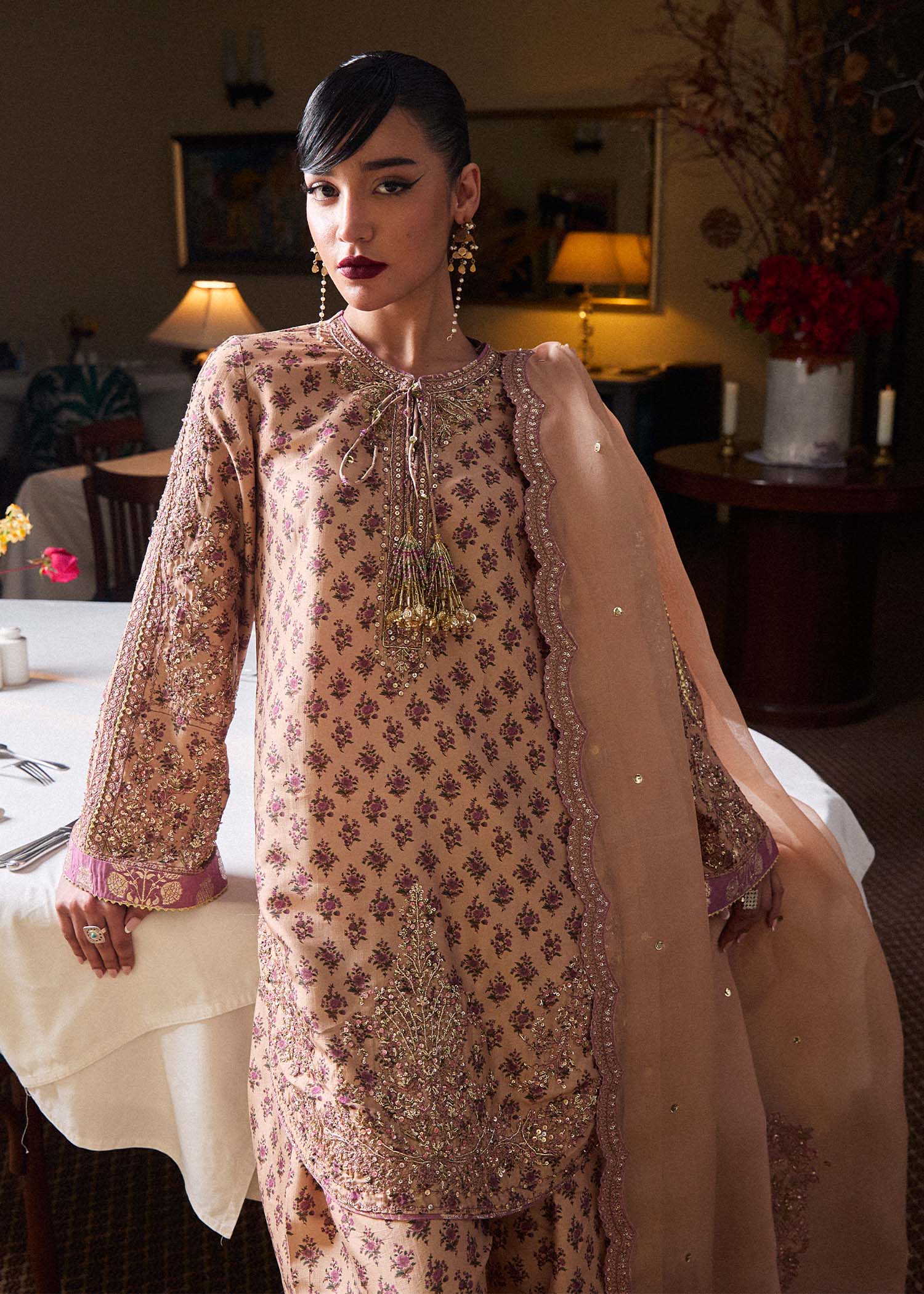 Hussain Rehar | SS Luxury Pret 25 | Fran - Aqsa Fabrics