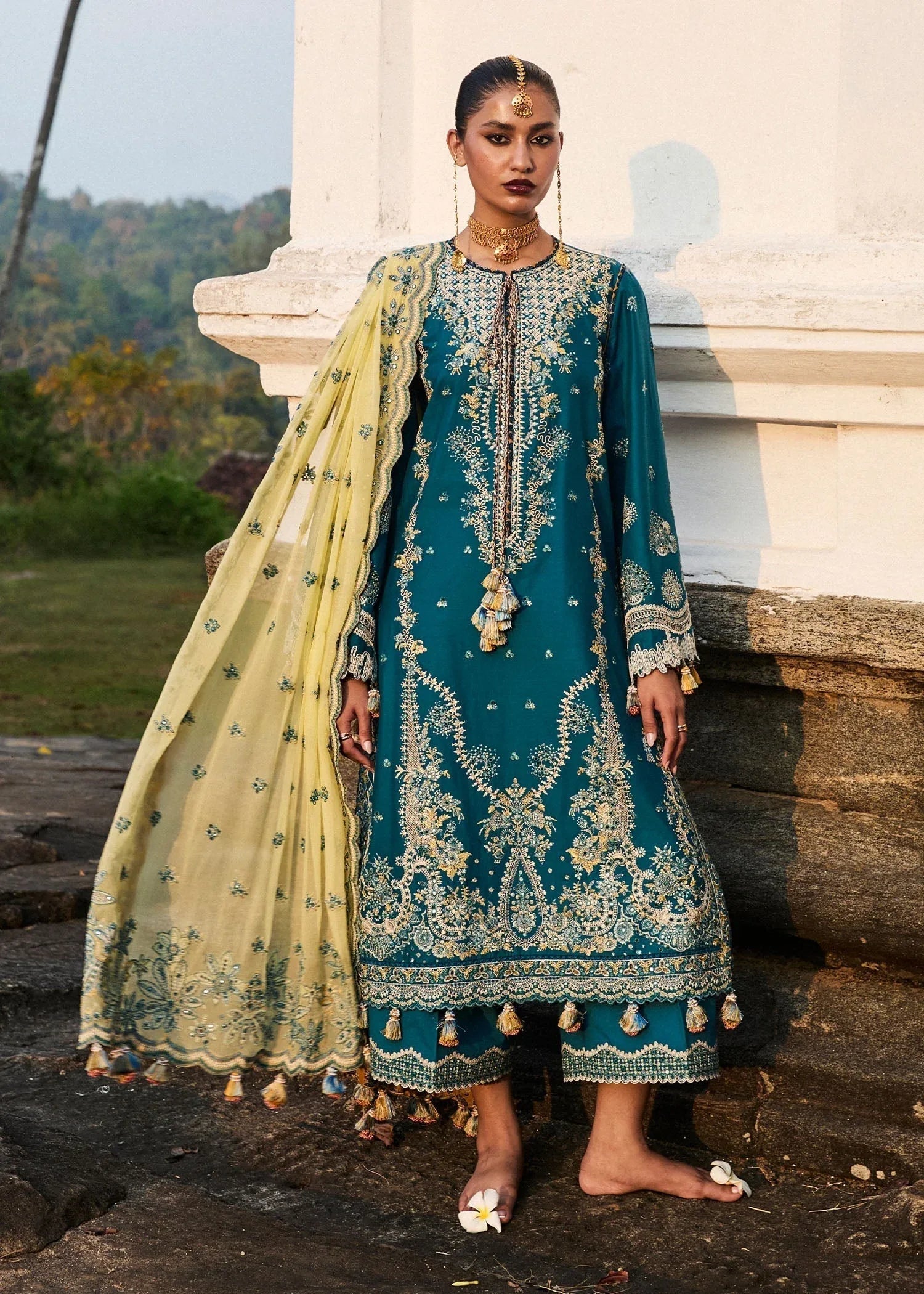 Hussain Rehar | Luxury Lawn 25 | Eupic - Aqsa Fabrics
