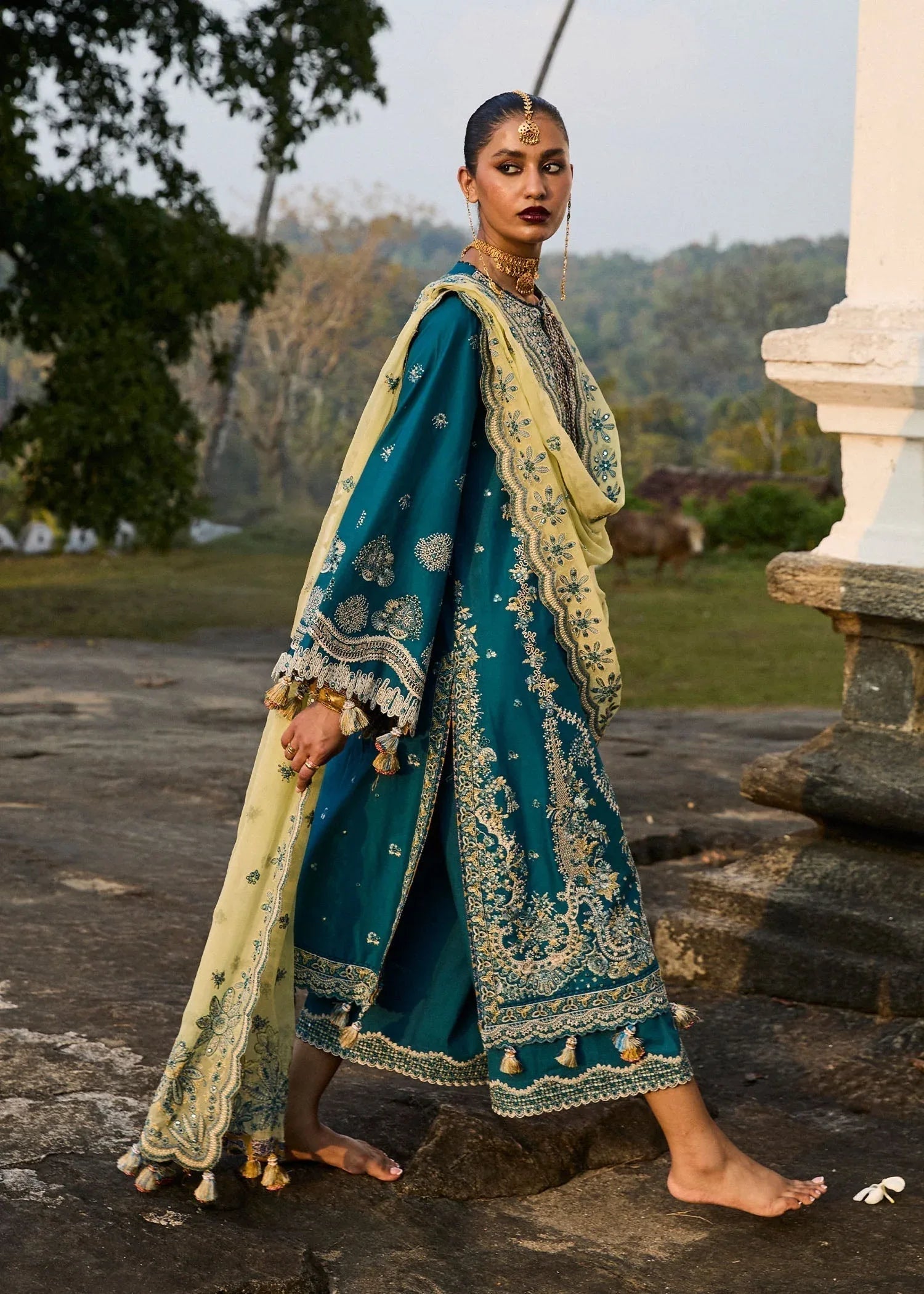 Hussain Rehar | Luxury Lawn 25 | Eupic - Aqsa Fabrics