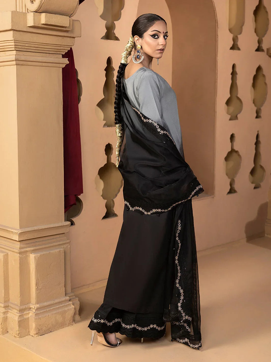 Hem Stitch | Raw Silk Edit 25 | Hazel - Aqsa Fabrics