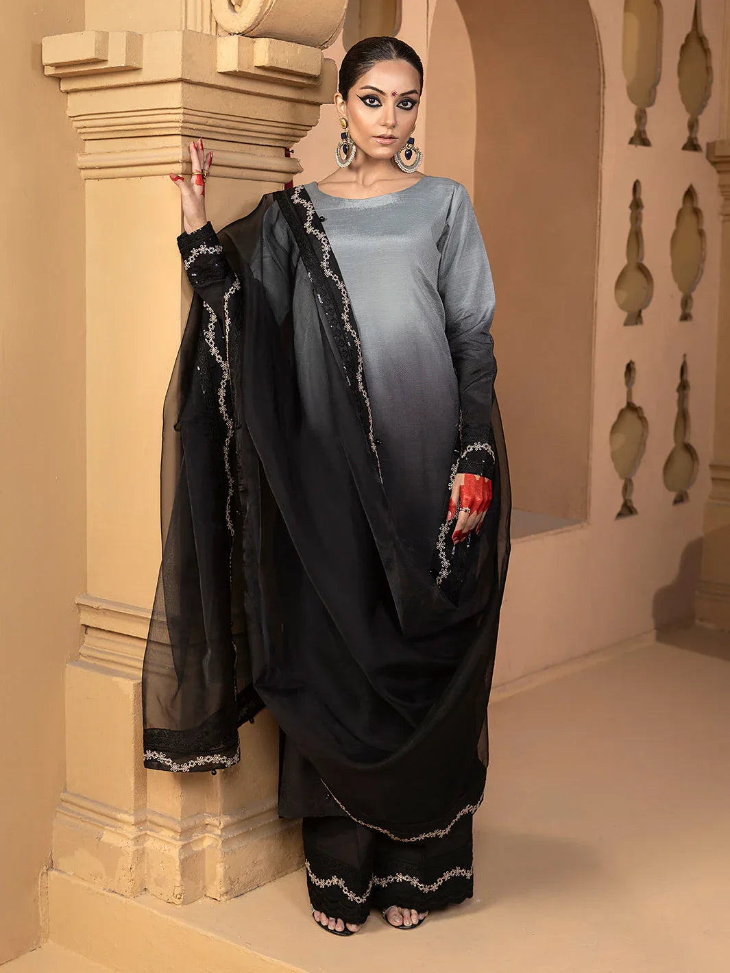 Hem Stitch | Raw Silk Edit 25 | Hazel - Aqsa Fabrics