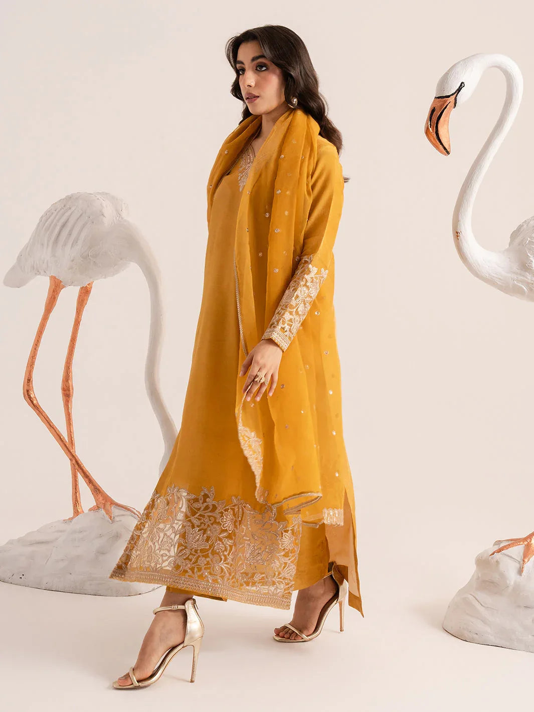Izel | The Silk Chapter | Honeydew - Aqsa Fabrics