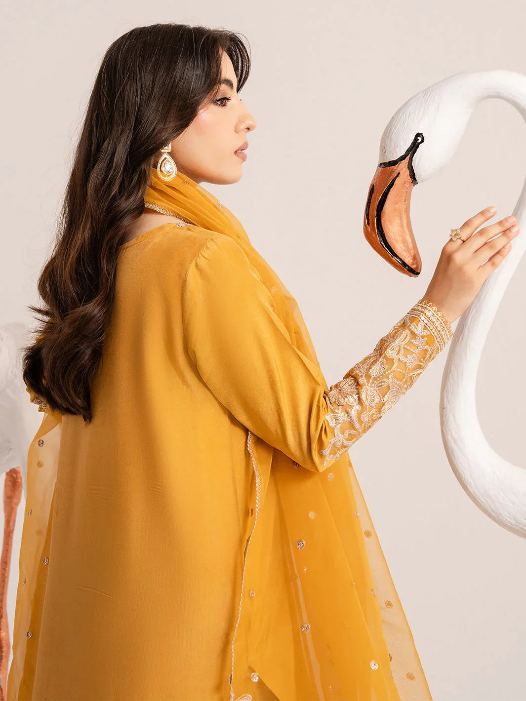 Izel | The Silk Chapter | Honeydew - Aqsa Fabrics