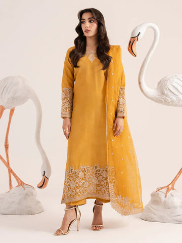 Izel | The Silk Chapter | Honeydew - Aqsa Fabrics